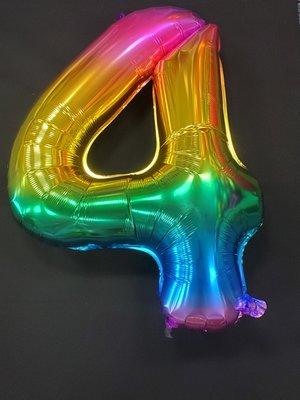 40 inch rainbow numbers also available in 7 other colors (gold,rose gold, silver, red, blue, purple, pink)