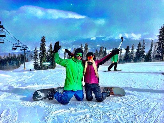 Beaver Creek Snowboarding with my friend Aimee. Colorado winter sports are one of my favorite activities