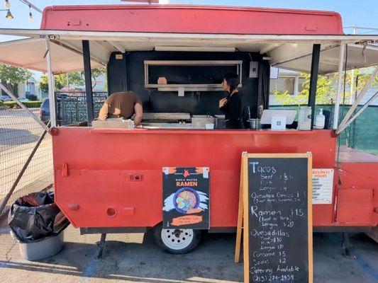 The food stand and menu