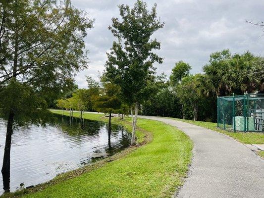 Paved exercise path.