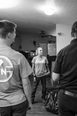 Workers in residential work chamber