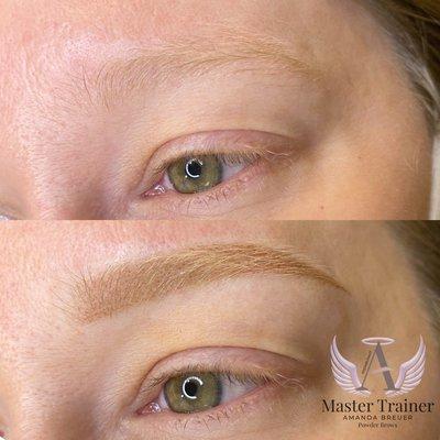 Blonde brows for a soft healed result