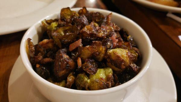 Brussels sprouts were well cooked, nice and crispy