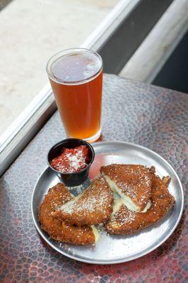 Fried cheese wheels