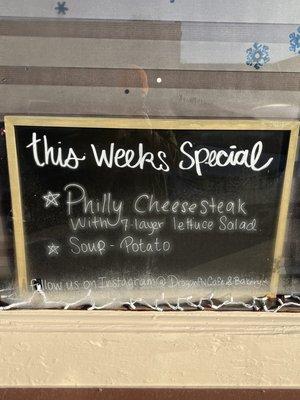 Weekly Specials board