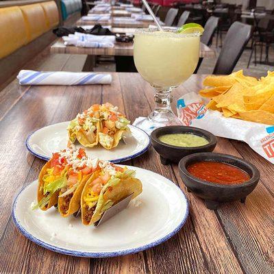 Happy Hour Tacos and Margarita