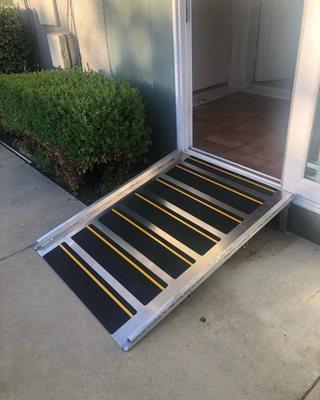 Ramp for wheelchair accessible