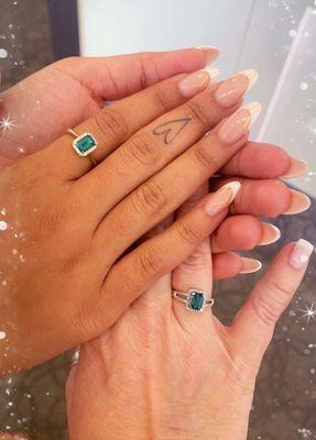 Mother daughter rings