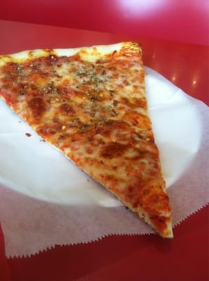 I always get a plain slice to start off a new relationship with a pizza place, and this one is okay.