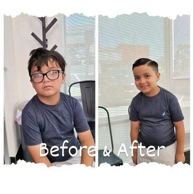 Before & After kids cut