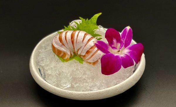 Salmon belly sashimi