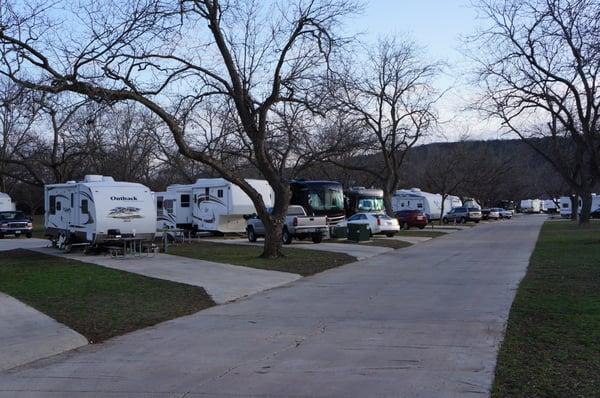 RV sites in winter