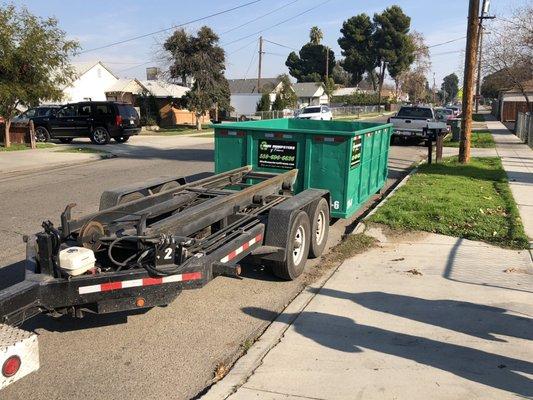 Customer called Mini Dumpsters for a emergency clean out. Mini Dumpster was their fast!