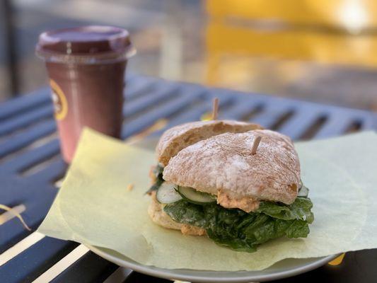 Summer Love Sando and Açaí Smoothie