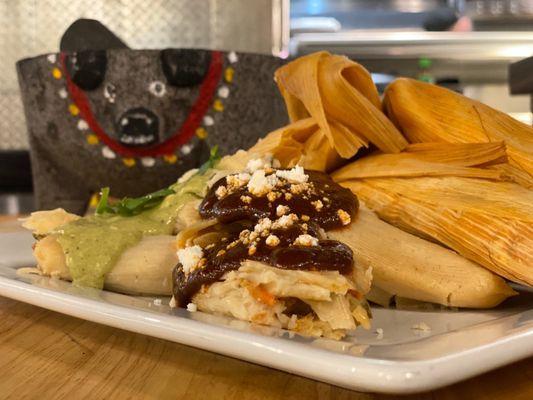 Chicken Mole Tamales