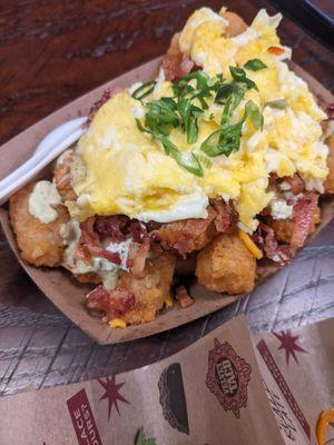 Crispy tater tot and local egg, scramble