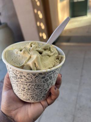 Pistachio and orange blossom gelato