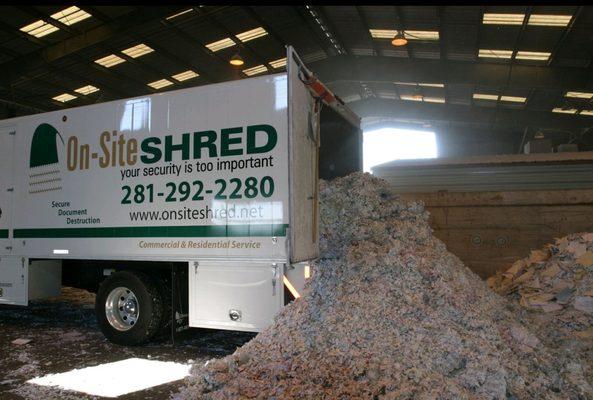 On-Site Shred mobile document shredding truck in Houston Texas