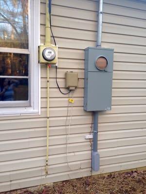 The old meter vs the new. Looks great! So happy to gave it done. Great job!