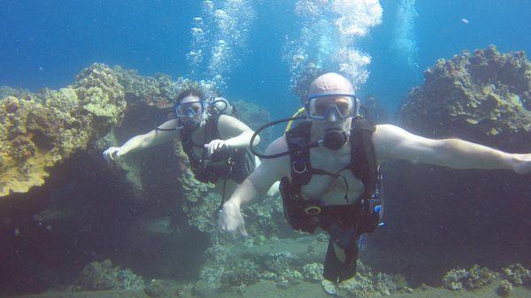 Scuba time with my wife