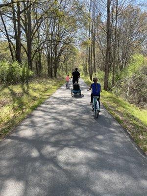 Riding Northwest along the Swamp Rabbit trail