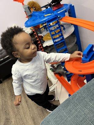 My son playing on the toddler, sensory room!!