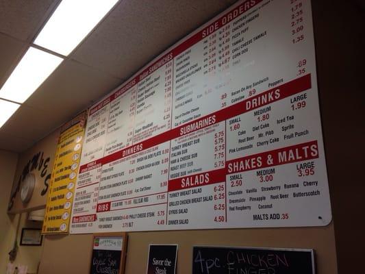 Chicago style menu!!