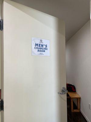 Men changing room