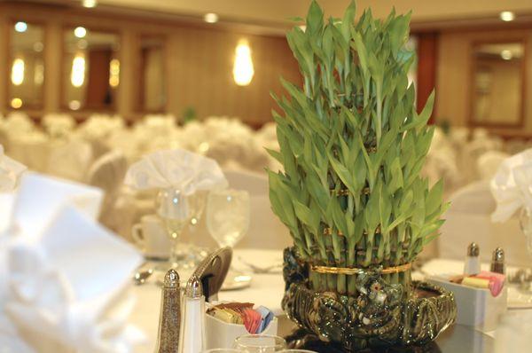 The bamboo tiered pieces made for gorgeous centerpieces