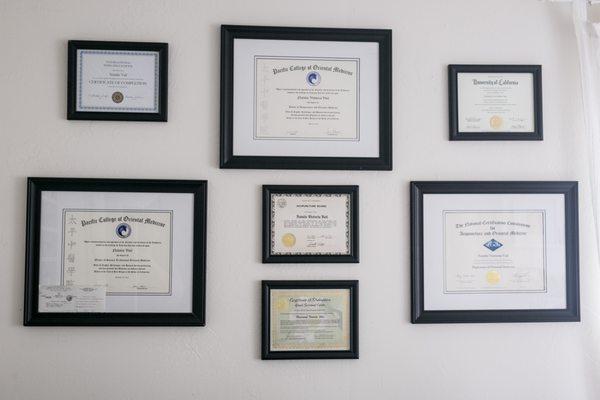 Rev. Dr. Natalie Vail's Accreditations