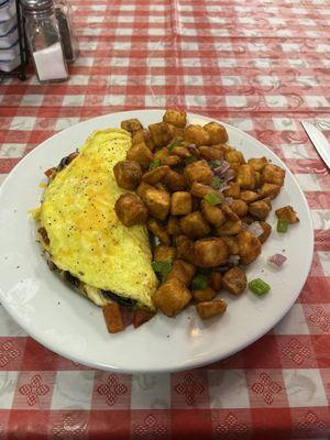 Veggie Omelette with Biscuits & Gravy $15 + $6