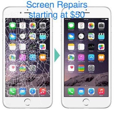 We repair iPhone screens 20-30 minute wait only!!