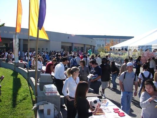 Clocktower Plaza during first week of the quarter