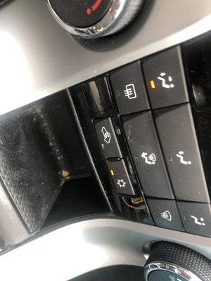 Crumbs in console