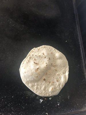 Fresh every day homemade  flour tortillas