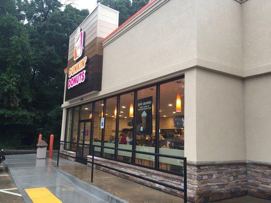 Dunkin' Donuts now anchors the north end of the College Village shopping center where the 7-11 use to be.