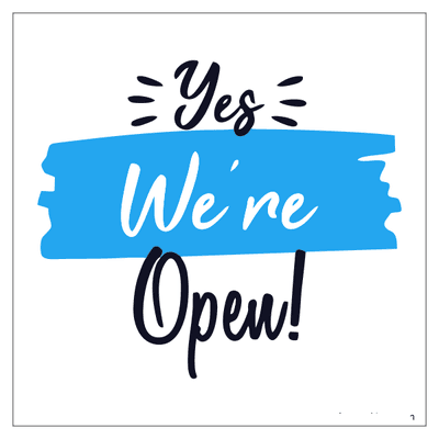 Yes we are open. Please call to book an appointment.