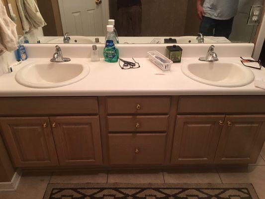 Bathroom Vanity- Before photo