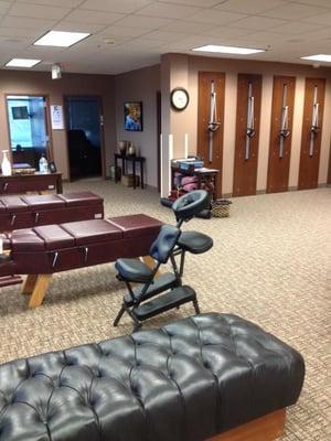 This is where free samples of chair massage happen in the clinic.  Ask us about chair massage for your next event!