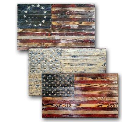 Farmhouse Decor Wooden American Flag Wall Art by Etherton Hardwoods