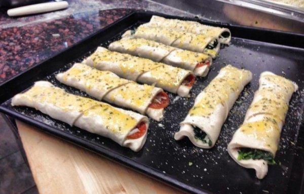 Pep & spinach rolls