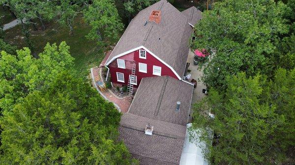 Drone footage of our recent roofing project