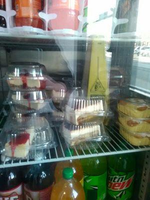 Deserts, banana pudding, cherry cheesecake, strawberry cheesecake, carrot cake, tiramisu, desert is $3.50