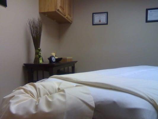 One of three massage rooms.