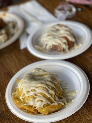 Mango and Ube mini Bundt Cake