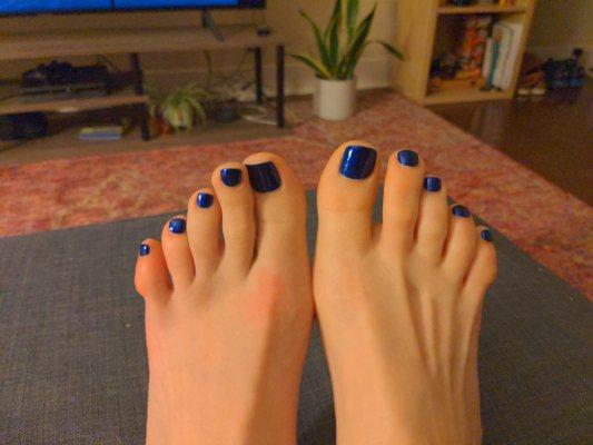 The pedicure was very well done!