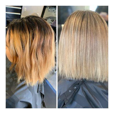 Brassy to ashy hair by Marie