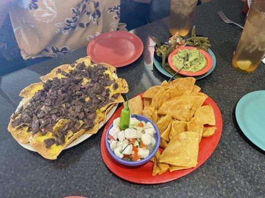 Nachos and Ceviche