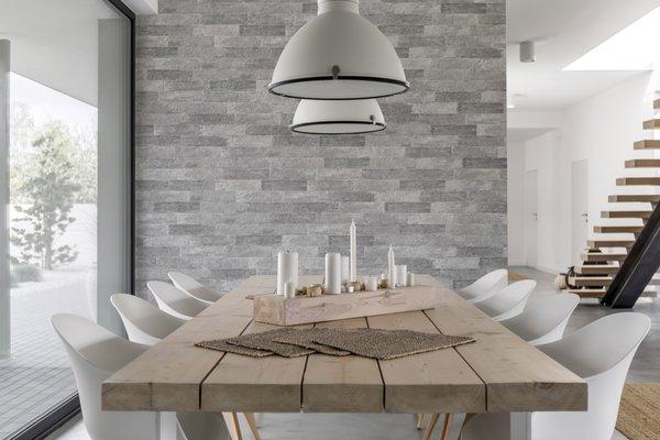 Brique™ glazed porcelain tile in Gray (wall)