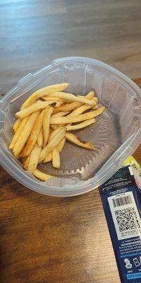 Fry container I received half empty.